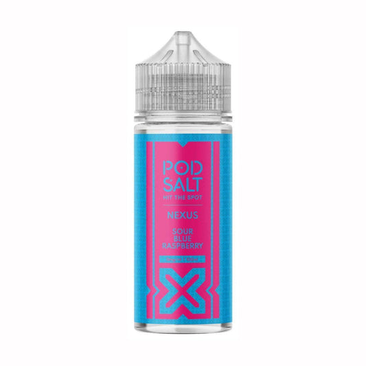 POD SALT NEXUS SOUR BLUE RASPBERRY 100ML SHORTFILL E-LIQUID - VapePure