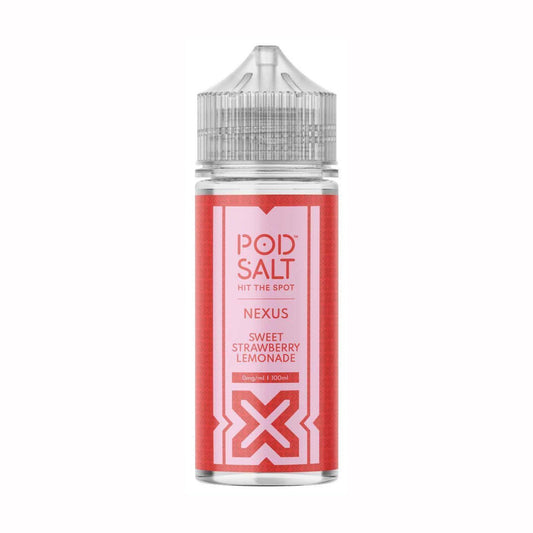 POD SALT NEXUS SWEET STRAWBERRY LEMONADE 100ML SHORTFILL E-LIQUID - VapePure