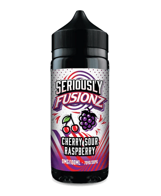 SERIOUSLY FUSIONZ - CHERRY SOUR RASPBERRY 100ML SHORT FILL E-LIQUID BY DOOZY - VapePure