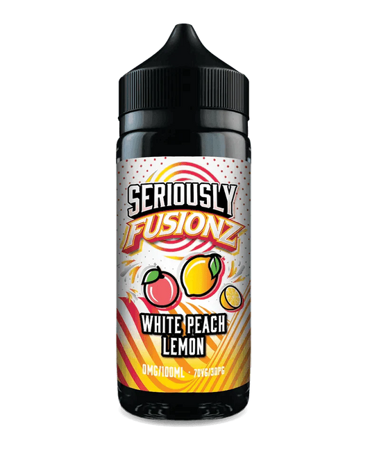 SERIOUSLY FUSIONZ - WHITE PEACH LEMON 100ML SHORT FILL E-LIQUID BY DOOZY - VapePure