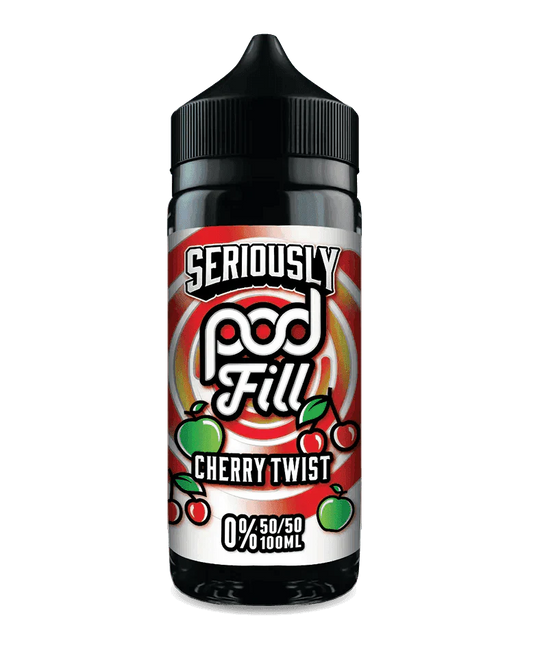 SERIOUSLY POD FILL - CHERRY TWIST 100ML SHORT FILL - 50/50PG/VG E-LIQUID BY DOOZY - VapePure