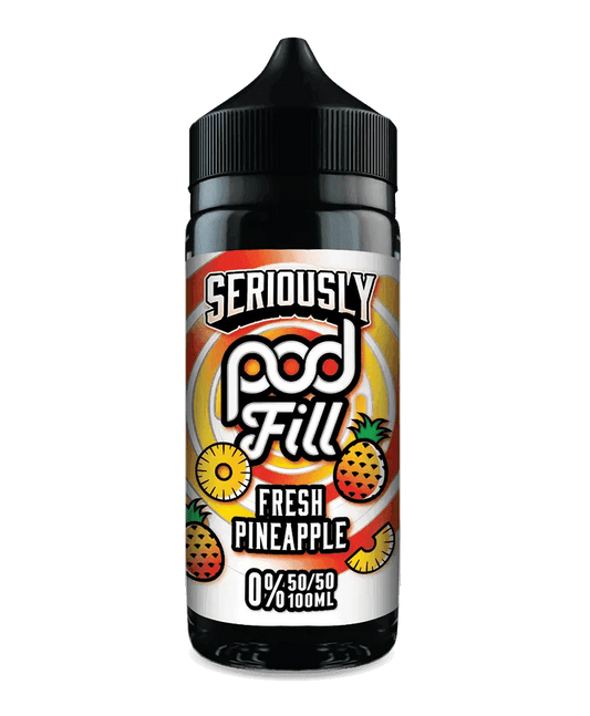 SERIOUSLY POD FILL - FRESH PINEAPPLE 100ML SHORT FILL - 50/50PG/VG E-LIQUID BY DOOZY - VapePure