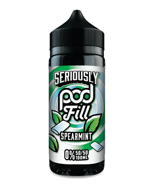 SERIOUSLY POD FILL - SPEARMINT 100ML SHORT FILL - 50/50PG/VG E-LIQUID BY DOOZY - VapePure