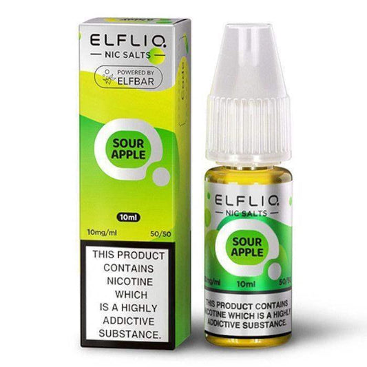 SOUR APPLE 10ML E LIQUID NICOTINE SALT BY ELFLIQ - ELFBAR - VapePure