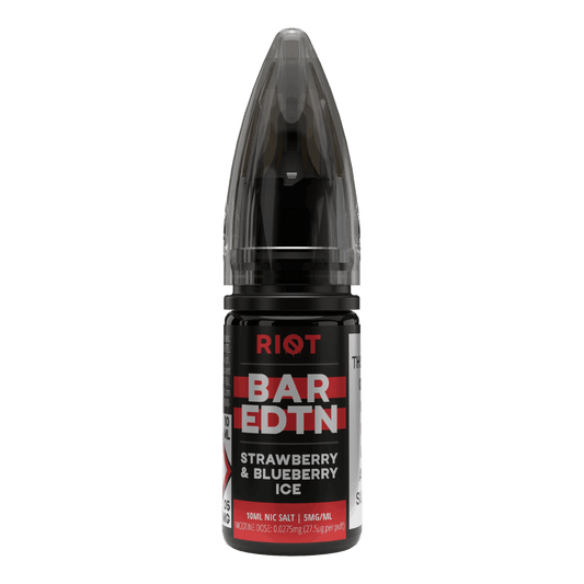 STRAWBERRY & BLUEBERRY ICE - BAR EDTN - 10ML NIC SALT E-LIQUID - 0MG | 5MG | 10MG | 20MG BY RIOT SQUAD - VapePure