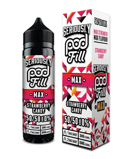 STRAWBERRY CANDY - 40ML SHORT FILL 50/50 BY SERIOUSLY POD FILL MAX - VapePure
