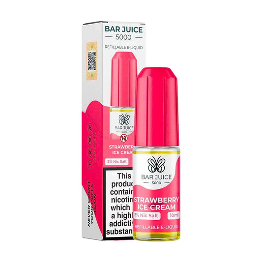 STRAWBERRY ICE CREAM 10ML E LIQUID NICOTINE SALT BY BAR JUICE 5000 - VapePure
