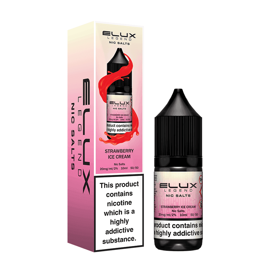 STRAWBERRY ICE CREAM 10ML NIC SALT BY ELUX LEGEND 10MG(1%) | 20MG(2%) - VapePure