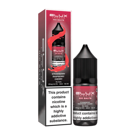 STRAWBERRY RASPBERRY CHERRY ICE 10ML NIC SALT BY ELUX LEGEND 10MG(1%) | 20MG(2%) - VapePure