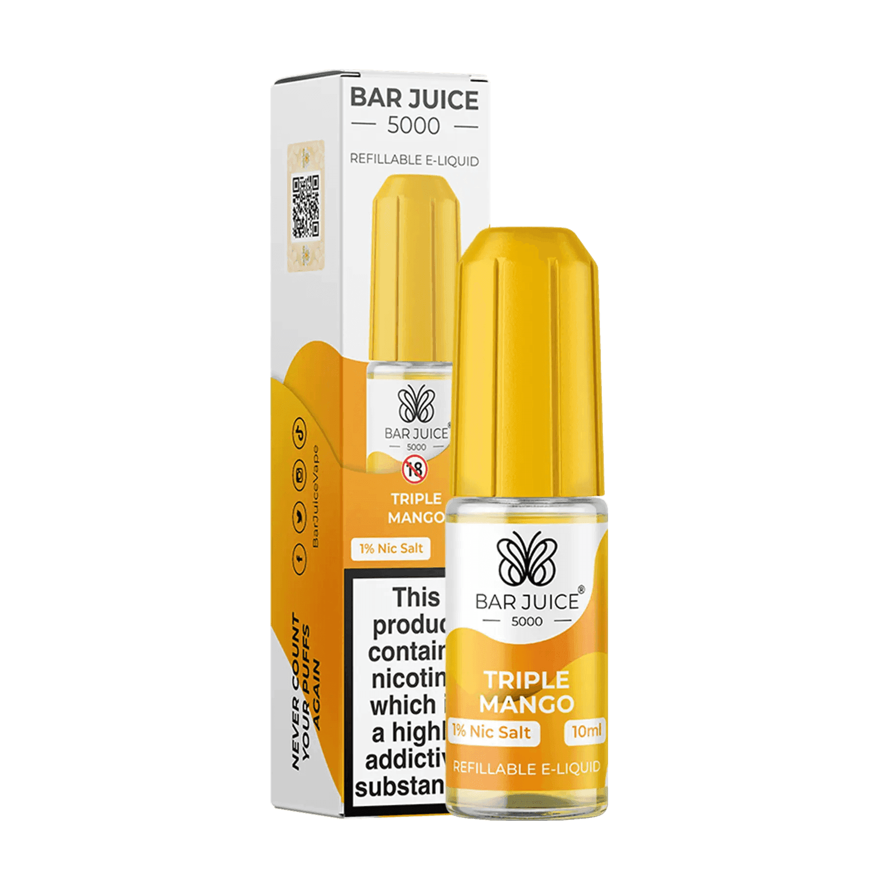 TRIPLE MANGO 10ML E LIQUID NICOTINE SALT BY BAR JUICE 5000 - VapePure
