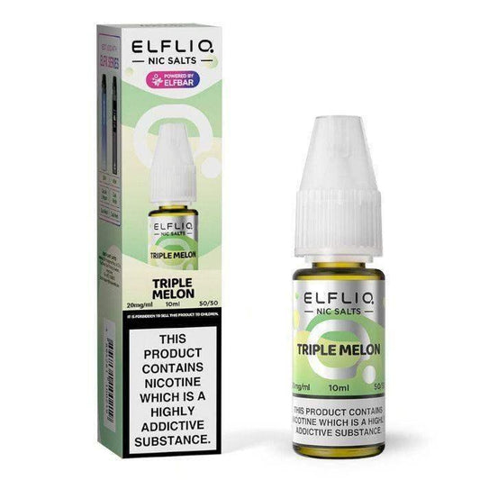 TRIPLE MELON 10ML E LIQUID NICOTINE SALT BY ELFLIQ - ELFBAR - VapePure