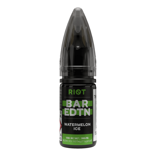 WATERMELON ICE - BAR EDTN - 10ML NIC SALT E-LIQUID - 5MG | 10MG | 20MG BY RIOT SQUAD - VapePure