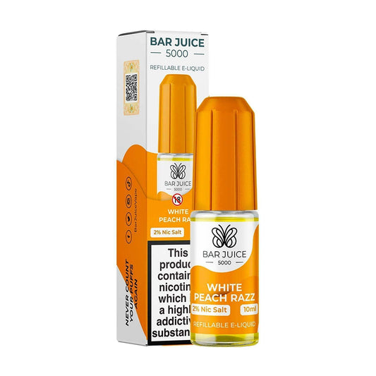 WHITE PEACH RAZZ 10ML E LIQUID NICOTINE SALT BY BAR JUICE 5000 - VapePure