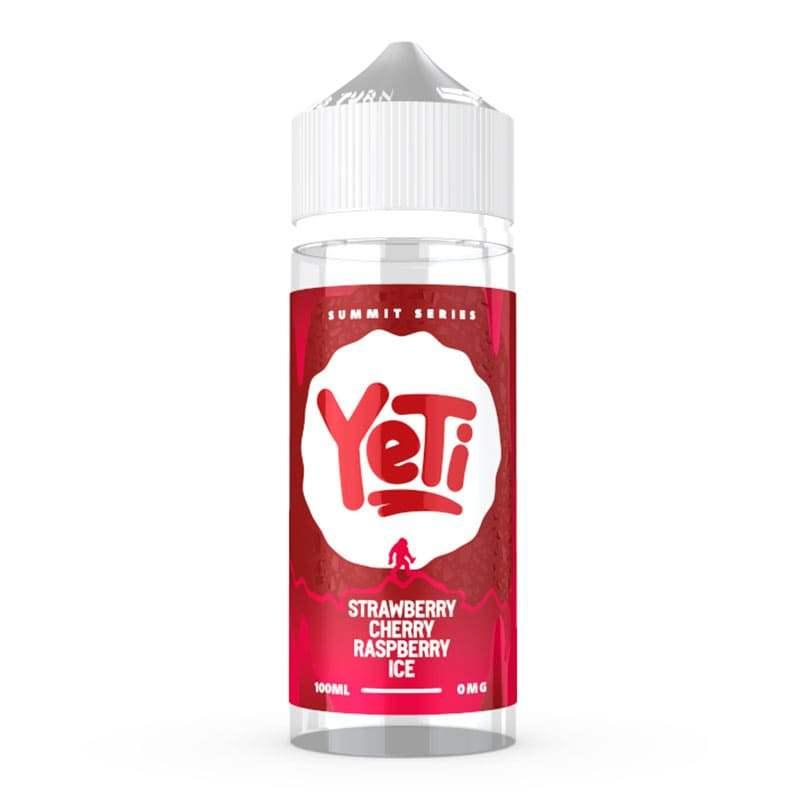 STRAWBERRY CHERRY RASPBERRY ICE 100ML SHORT FILL E-LIQUID BY YETI SUMMIT SERIES - VapePure