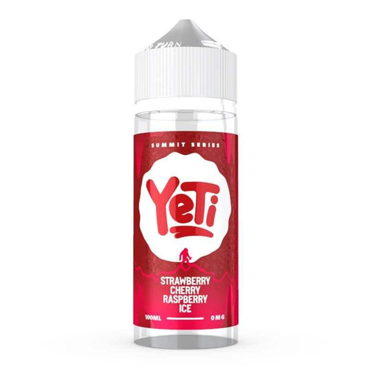 STRAWBERRY CHERRY RASPBERRY ICE 100ML SHORT FILL E-LIQUID BY YETI SUMMIT SERIES - VapePure